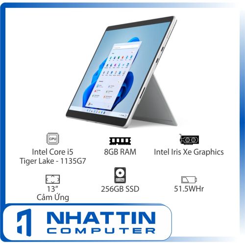 Laptop Surface Pro 8 (i5-1135G7/8GB/256GB/Touch/120Hz/Win11)