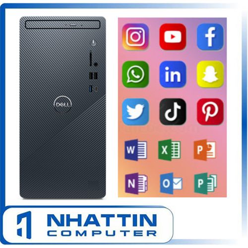 Máy tính để bàn Dell Inspiron 3910 MT 70297319 (i5-12400 | 8GB DDR4 | 512GB SSD | ax_BT | KB_M | Office 2021 _Win 11 Home | 1Yr)