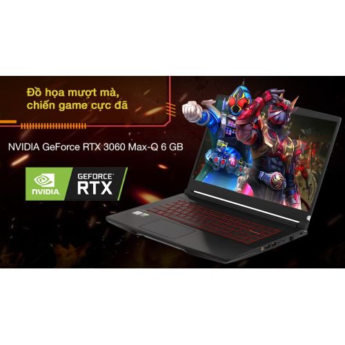 Laptop MSI Gaming GF65 Thin 10UE (i5 10500H/16GB/512GB/6GB RTX3060 Max-Q/144Hz/Balo/Win10)