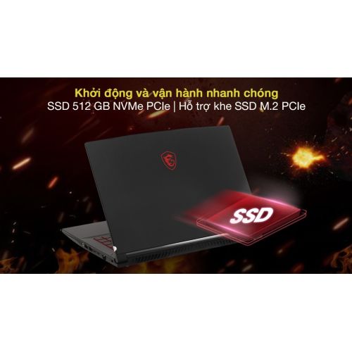 Laptop MSI Gaming GF65 Thin 10UE (i5 10500H/16GB/512GB/6GB RTX3060 Max-Q/144Hz/Balo/Win10)